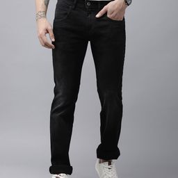 VAN HEUSEN DENIM LABS Men Charcoal Slim Fit Light Fade Stretchable Jeans-image-88