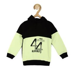 Allen Solly Junior Black & Light Green Color Block Sweatshirt-image-87