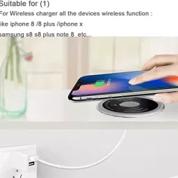 OKOS Desk Wireless Charger,Wireless Charging Pad with 1 Port USB and 1 Port Type C Grommet Hole image 5
