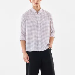 Snitch Men Grid Tattersall Checks Checked Button-Down Collar Casual Shirt-picture-26