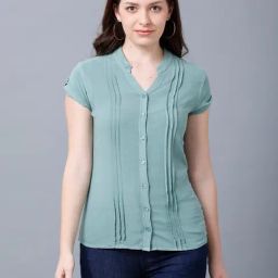 Identiti Mint Green Slim Fit Shirt-image-112