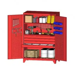 Furnace Tall Cabinet Mild Steel Red 36x24x72 inch-image-56