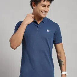 Rock.It Navy Blue Smart Fit Polo T-Shirt-image-83