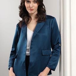 Kotty Notched Lapel Front Open Blazer-31
