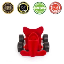 Rubbabu Natural Rubber Modena The Racer Car- Red-13
