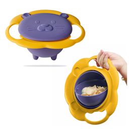 Bembika Baby Feeding Bowl - Exceptional-Quality Kids' Bowl For Easy Feeding - Compact And Stylish Baby Anti-Scalding And Anti-Fall Food Bowl With Perfect 360° Degree Rotating For Kids (Purple Blue) 450 ml-picture-16