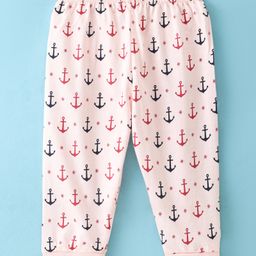 Ollypop Sinker Full Length Leggings Anchor Print - Baby Pink-image-96