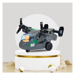 VGRASSP Push And Go Military Osprey Jet Airplane Toy For Kids With Rotating Blades - Army Style V-22 Designed Aircraft Toy - Color As Per Stock-16
