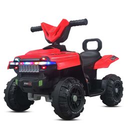 Kidsmate Falcon ATV Electric Ride-On Car for Kids | 4-Wheel, 6V 4.5Ah Rechargeable Battery Car for Kids | RGB LED Lights, USB Music, Horn & Forward/Reverse Motion | Fun Ride for Kids Ages 2-5Y - Red-16