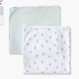 Juniors by Babyshop Blue & White Set of 2 Mild Winter Blanket-image-55