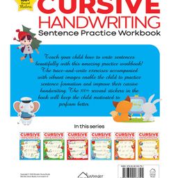 wonder house books Cursive Handwriting Sentence: Practice Workbook - English image 2