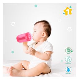 1st Step BPA Free Polypropylene Soft Spout Sipper With Twin Handles Pink - 220 ml image 2