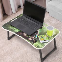 fab n funky Panda Theme Multipurpose Foldable Study Table  - Green image 2