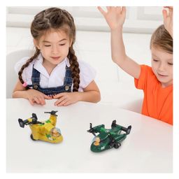 VGRASSP Push And Go Military Osprey Jet Airplane Toy For Kids With Rotating Blades - Army Style V-22 Designed Aircraft Toy - Color As Per Stock image 2