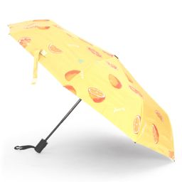 fab n funky Free-size Umbrella With Tangerine Print - Yellow image 4