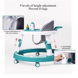 fab n funky Multi Function Adjustable Height Musical Baby Walker With Toy Bar - Red image 5