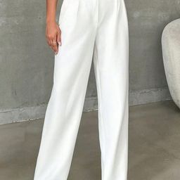 Next One Women Smart Loose Fit High-Rise Easy Wash Pleated Trousers-picture-17