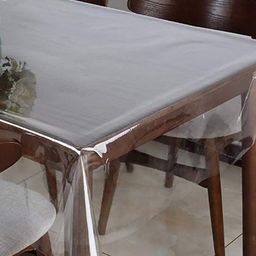 Kuber Industries Transparent 6 Seater Rectangular Table Cover image 4
