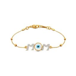 Joyalukkas Gold 22K Mother's Unconditional Love Evil Eye Bracelet for Women-image-74