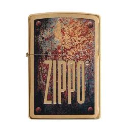 Zippo Multicolor Rust Patina Brushed Brass Pocket Lighter-image-24