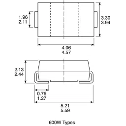 Vishay Uni-Directional TVS Diode Single Configuration 58.1 V Maximum Clamping Voltage, SMBJ36A-E3/52 (Pack of 20) image 3