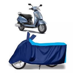 Auto Pearl Two Wheeler Cover for Suzuki Access - Cyan, Blue-image-5