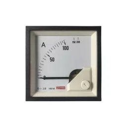 RS PRO Analogue Panel Ammeter 10 Input A, 100/5  (CT) A, 200  (Scale) A AC, 68X68 mm, 1 % Moving Iron, 1862444-31