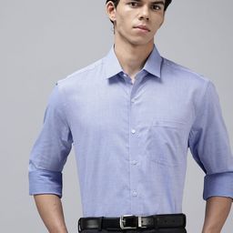 Arrow Pure Cotton Self Design Manhattan Slim Fit Textured Formal Shirt-image-31