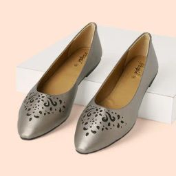 People by Pantaloons Women's Gun Metal Flat Ballets-image-37