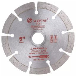 SCEPTRE Gold Diamond Saw Blade Grinding Wheel Sharp Cutter Certified Quality Cuts Granite for Industrial & Professional Purposes (125 mm)-14