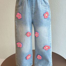 LULU & SKY Girls Straight Fit High-Rise Slash Knee Heavy Fade Jeans-picture-15