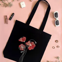 MASQ Floral Printed Structured Tote Bag-image-46