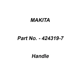 Makita Handle Suitable For HTR4901 (Old No.5225.00.4020), Part No 424319-7-image-47