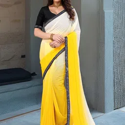 Moda Rapido Ombre Sequinned Pure Georgette Saree-picture-16