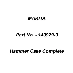 Makita Hammer Case Complete Suitable For TW100D, Part No 140929-9-31