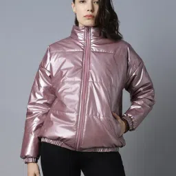 High Star Pink Regular Fit Puffer Jacket-image-71