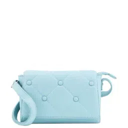 Fastrack Blue Quilted Medium Sling Handbag-picture-37