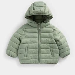 Mothercare Kids Light Green Quilted Full Sleeves Padded Jacket-image-5