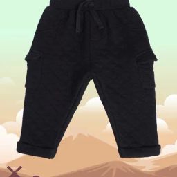 MINIKLUB Kids Black Self Design Pants-image-10