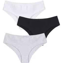 Nuego Girls Pack Of 3 Striped Pure Cotton Hipster Briefs GL-UN-HIP-0001-7-8Y-image-13