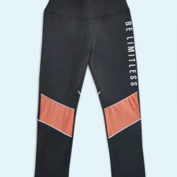 Pantaloons Junior Black & Peach Cotton Color Block Trackpants-image-29