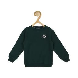 Allen Solly Junior Dark Green Solid Sweatshirt-image-30