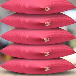 JDX 5Pcs Pink Striped Square-Shaped Microfibre Pre-Filled Cushions-image-57