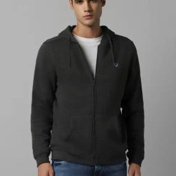 Allen Solly Grey Cotton Regular Fit Hooded Sweatshirt-image-32