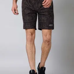Cantabil Olive Regular Fit Printed Sports Shorts-picture-39