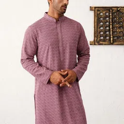Jompers Men Embroidered Regular Sequinned Kurta with Pyjamas image 2