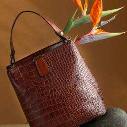 HauteSauce Brown Textured Medium Tote Bag-34