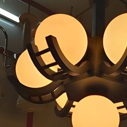 KINIS Modern and Unique Style Brown & White Quirky Ceiling Lamp-43