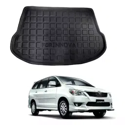 Auto Pearl PVC Tray Mat for Toyota Innova 2012 (Black)-22