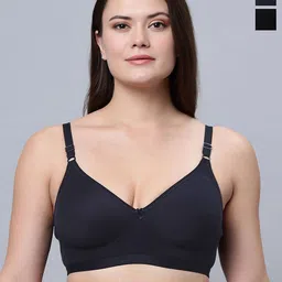 Eden Pack of 2 Full Coverage Non Padded Cotton Bra-picture-9